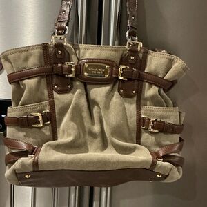 Michael Kors Brown and Tan Shoulder Bag